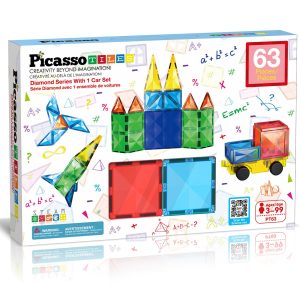 Picasso Tiles Diamond Series Magnetic Tiles set 63pcs building set