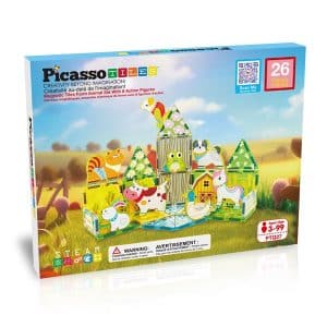 PicassoTiles Farm 26pcs magnetic set with 8 figures