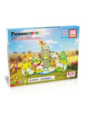 PicassoTiles Farm 26pcs magnetic set with 8 figures