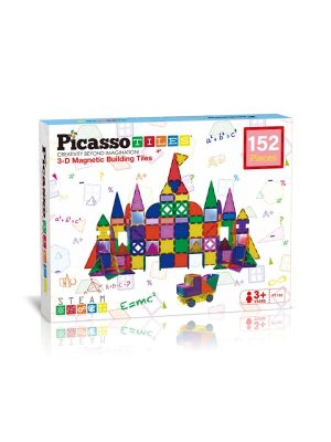 PicassoTiles 152pc Magnetic Tiles set