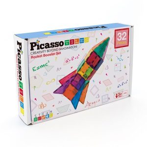 PicassoTiles Rocket Booster Magnetic Tiles set 32pcs