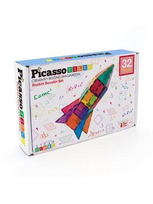 PicassoTiles Rocket Booster Magnetic Tiles set 32pcs