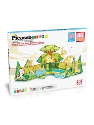 PicassoTiles Safari 46pcs magnetic set with 8 figures