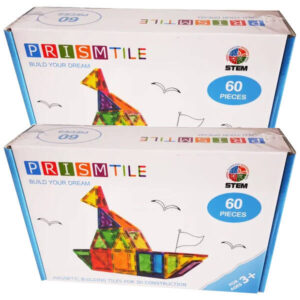 Magnetic Tiles byggesæt - Sampak, 2 x 60 dele