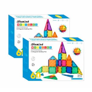 Magnetic Tiles byggesæt - Sampak, 2 x 60 dele