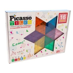 PicassoTiles 16pc Magnetic Tiles set