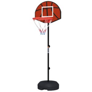 Basketballstativ, højdejusterbar, magnetisk dartskive, 98-148 cm, sort